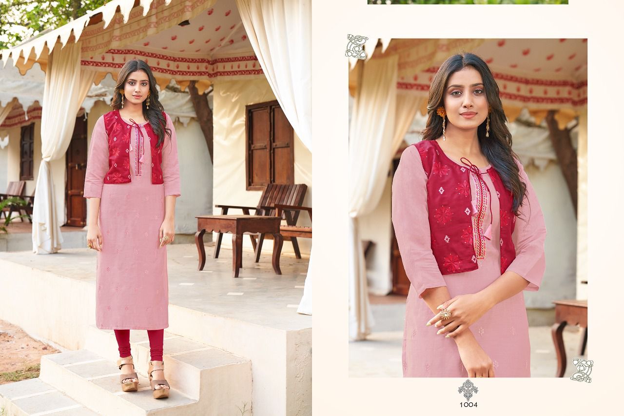 KAPIL TRENDZ MISSION Latest Designer Stylish Fancy Wear Kurti With Jacket Collection